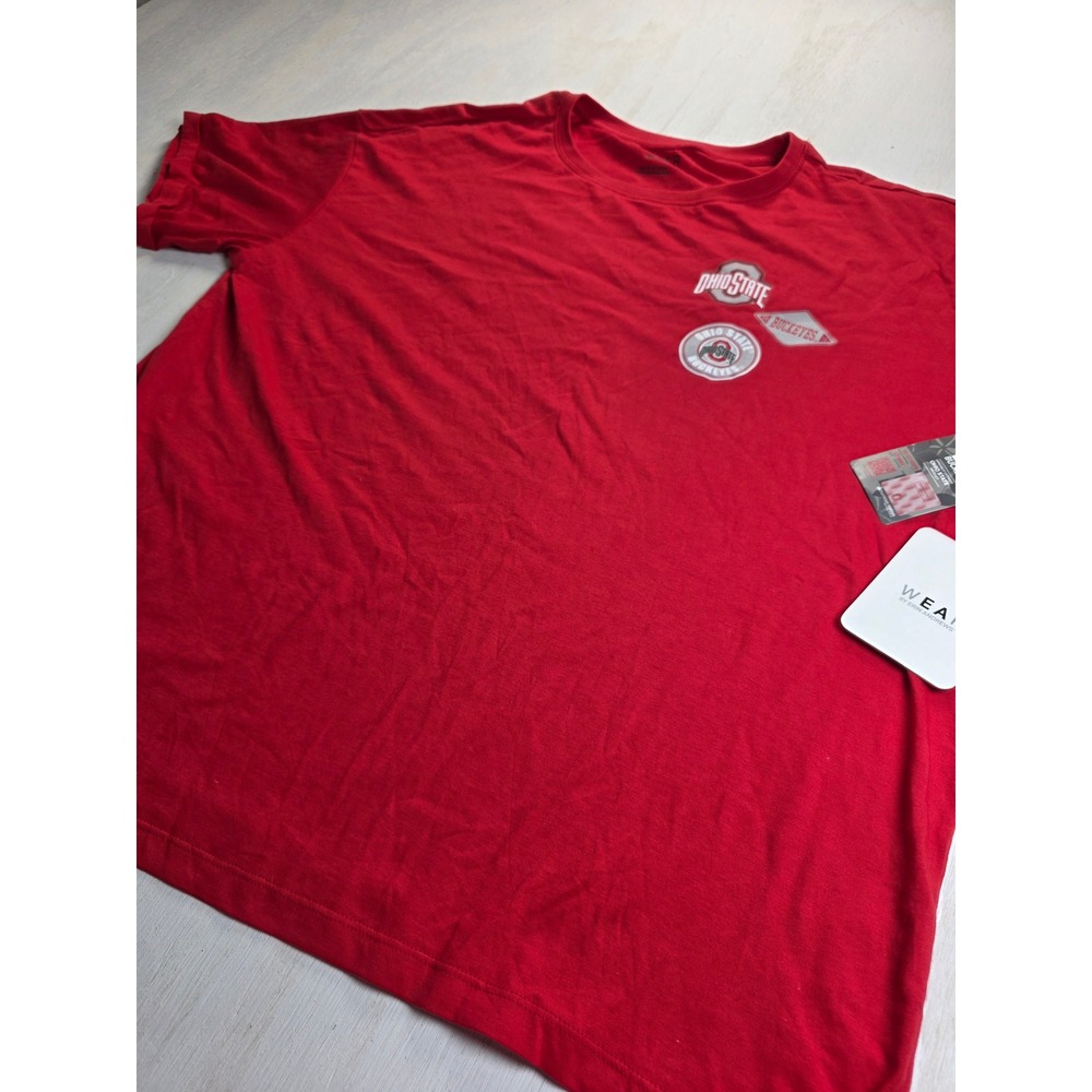 WEAR by Erin Andrews Ohio State Buckeyes Red T-Shirt Womens XL NWT NCAA Sporty